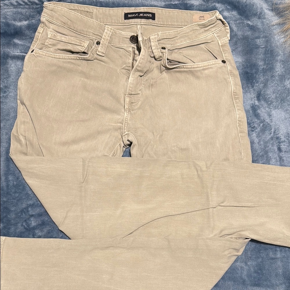 Mavi Beige Jake Slim Leg Jeans